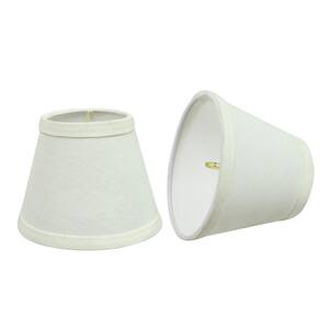 5 in. x 4 in. White Hardback Empire Lamp Shade (2-Pack)