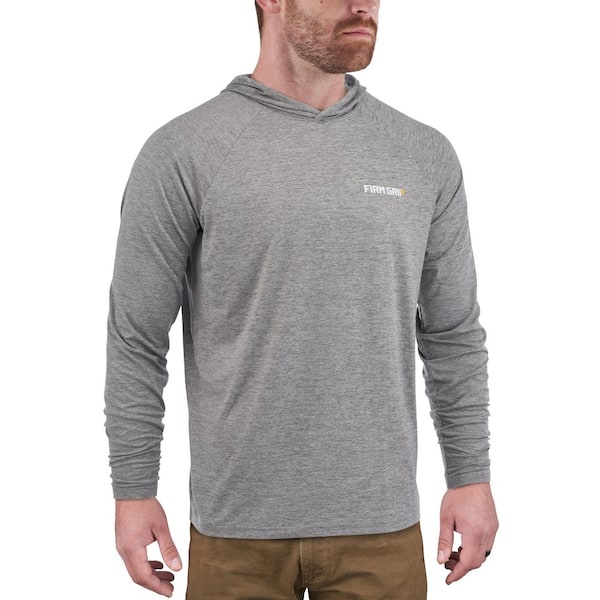 13 Fishing Sus Performance Long Sleeve Hooded Shirt, Gray / XXL