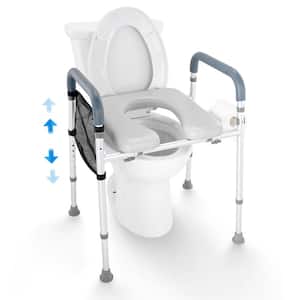 Raised Toilet Seat 7-Position Height Adjustment 19.3 - 25.2 in. 350 lbs. Weight Capacity Non- Electric Waterless Toilet
