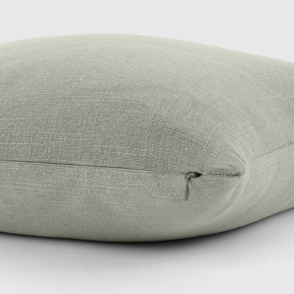 Gray Cotton Box-Shaped Throw Pillow Set