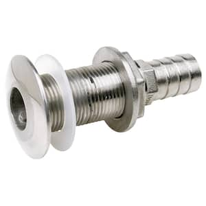 Thru Hull in Stainless Steel 3/4 in. For Hose, Standard Length