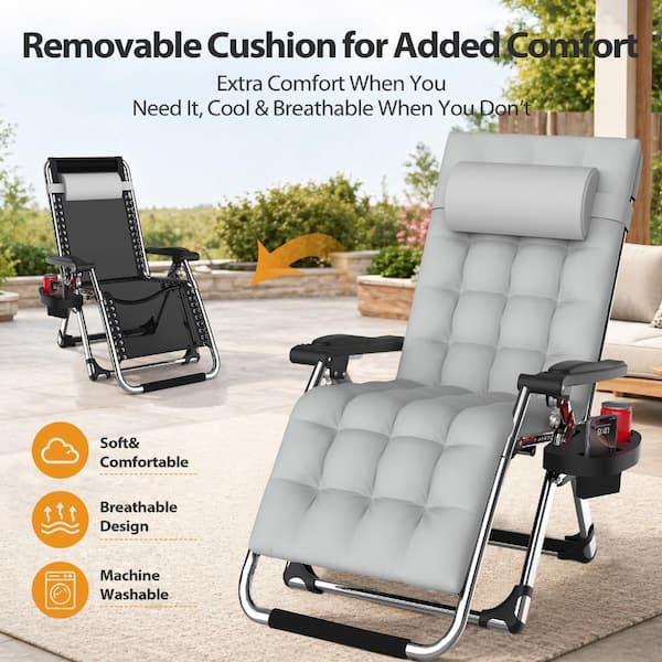 SEEUTEK Zero Gravity Lounge Chair-Foldable Alloy Steel Recliner