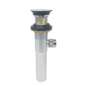 EasyPOPUP Pop-Up Drain, Easy Install/Remove Stopper, Brass Body w/o Overflow, 1.6-2" Sink Hole, Brushed Nickel