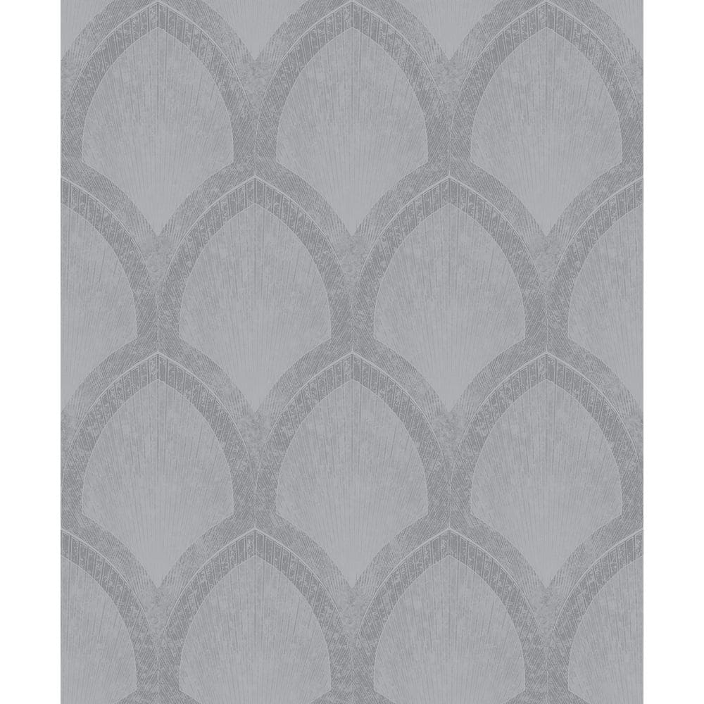 Special FX 2 Collection Silver Nouveau Scallop Metallic Finish Vinyl on Non