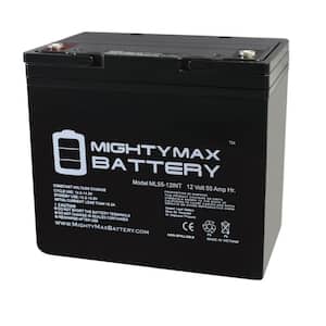 12-Volt 55 Ah Rechargeable Sealed Lead Acid (SLA) Internal Thread Battery
