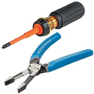 Forged Wire Stripper and Flip-Blade Insulated Screwdriver Tool Set