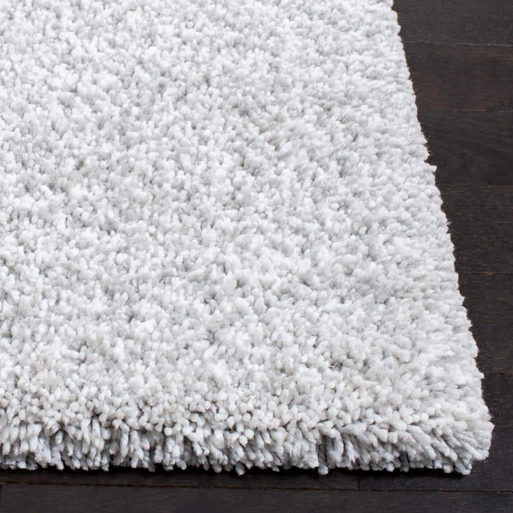 Elysian Ivory Shag Hand-Tufted Rectangular Rug - 5' x 8'