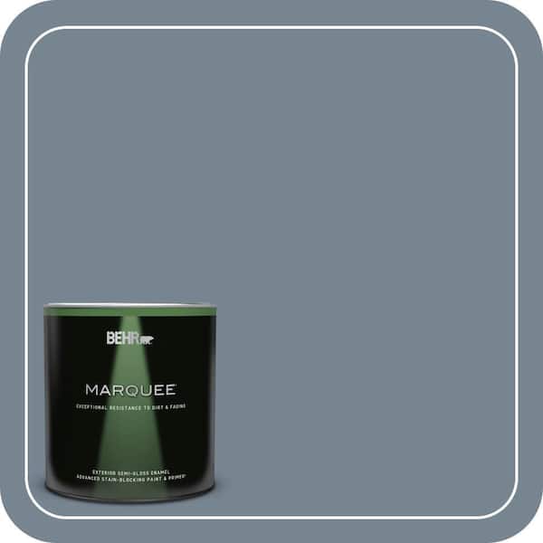 BEHR MARQUEE 1 qt. #PPU14-05 Forever Denim Semi-Gloss Enamel Exterior Paint & Primer