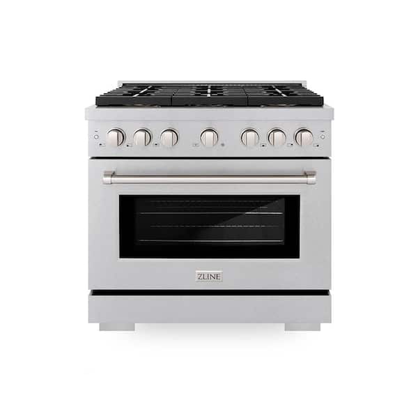 36 in. 5.2 cu. ft. Paramount Gas Range with 6-Burner DuoPro Cooktop and Convection Gas Oven in Satin Stainless Steel