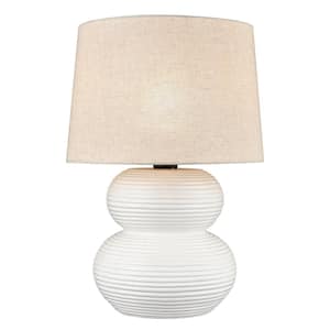 Sparta 25 in. Matte White Table Lamp