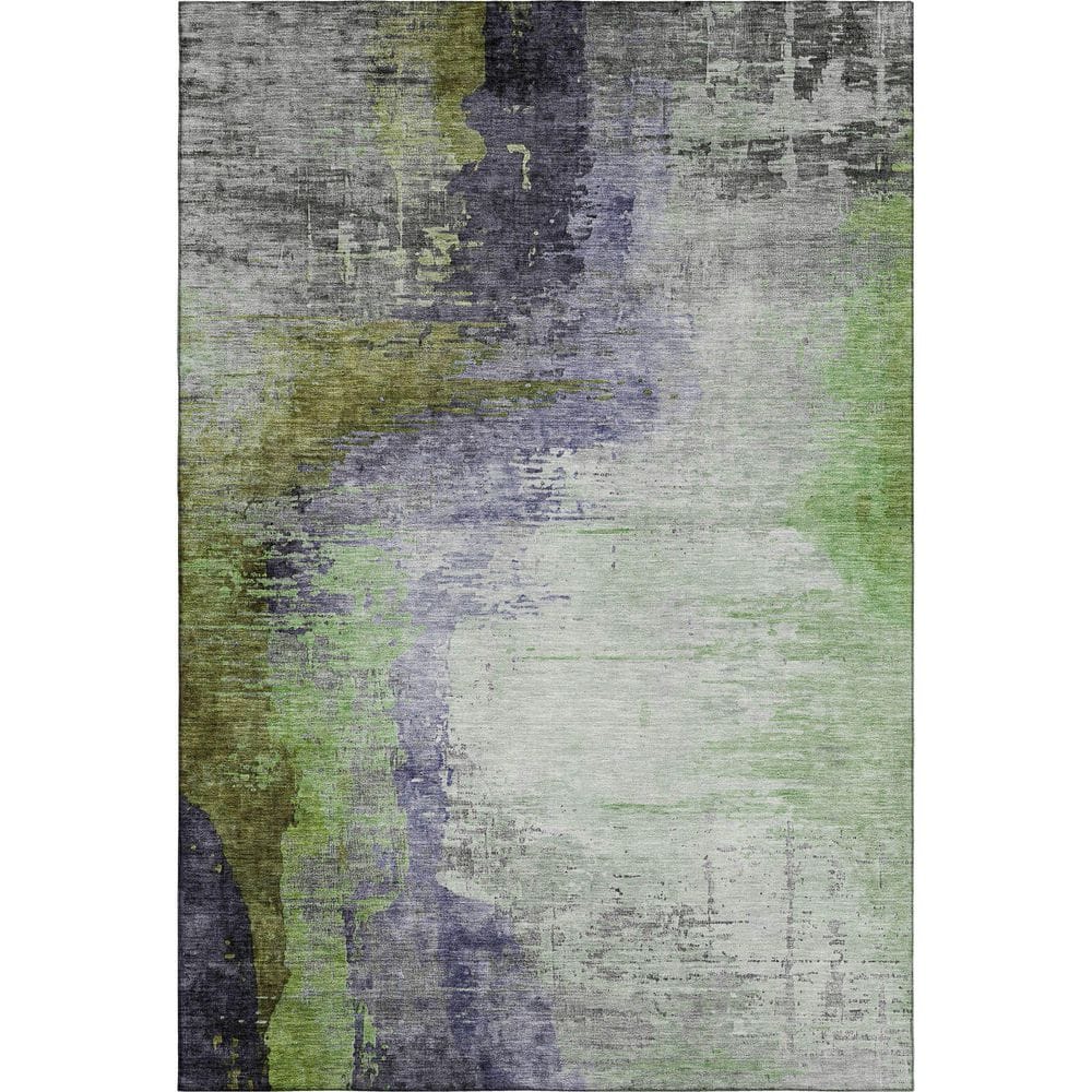 Mayfield Premium Machine Washable Abstract AMF2041 Plum 5 ft. x 7 ft. 6 in. Area Rug price history on PriceWatchPro