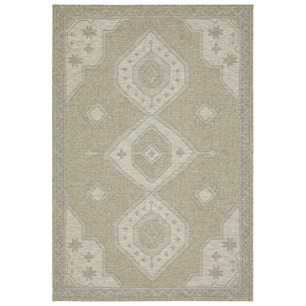 Thrasher Beige 8 ft. x 10 ft. Geometric Medallion Polypropylene Indoor/Outdoor Area Rug price history on PriceWatchPro