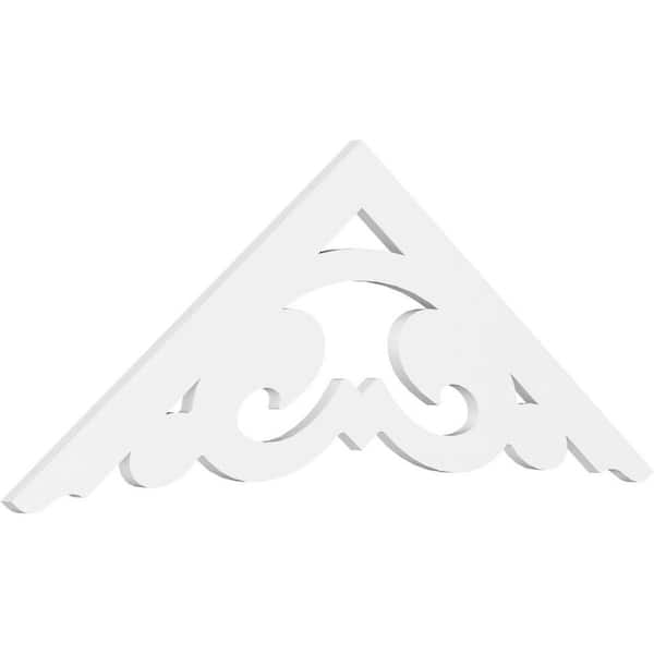 Ekena Millwork Preston 1 in. D x 22-1/2 in. W x 60 in. L Signature Urethane Gable Pediment