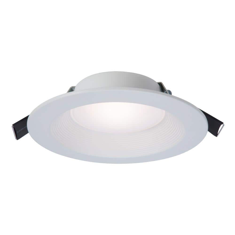 6-Inch White Aluminum Canless LED Recessed Light 4-Pack