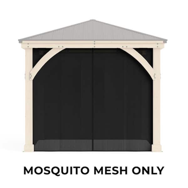 Mosquito Mesh Kit to fit Meridian 10 ft. x 10 ft. Gazebo with UV resistant Phifer Material and Easy Glide Tracks