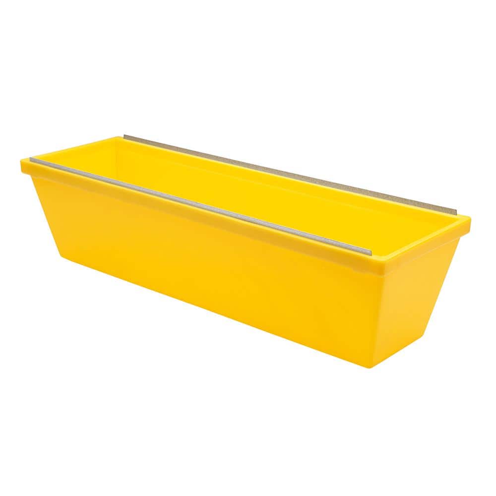 Toolpro 12 in. Heavy Duty Textured Yellow Plastic Mud Pan