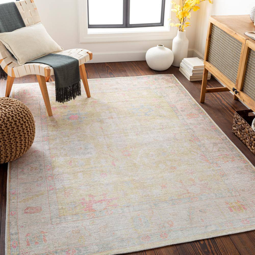 Lafayette Multicolor Washable Synthetic Traditional Area Rug