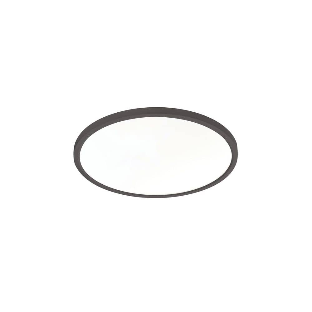 Edge Round Large 16 in. 1-Light Black Outdoor Integrated LED Flush Mount price history on PriceWatchPro