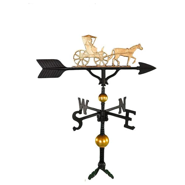 Montague Metal Products 32 in. Deluxe Gold Country Dr. Weathervane
