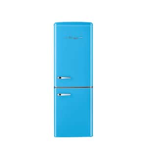 Classic Retro 21.6 in. 7 cu. ft. Retro Bottom Freezer Refrigerator in Robin Egg Blue, ENERGY STAR