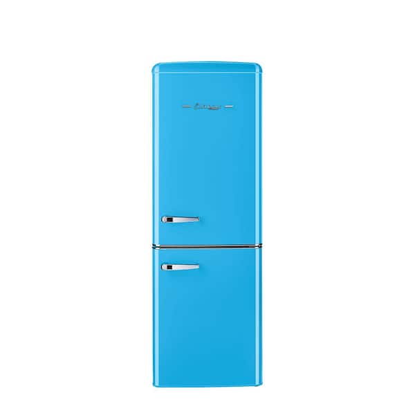 Unique Appliances Classic Retro 21.6 in. 7 cu. ft. Retro Bottom Freezer Refrigerator in Robin Egg Blue, ENERGY STAR