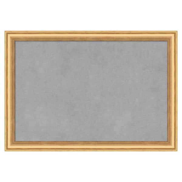 Amanti Art Salon Scoop Gold 20 in. x 14 in. Framed Magnetic Board