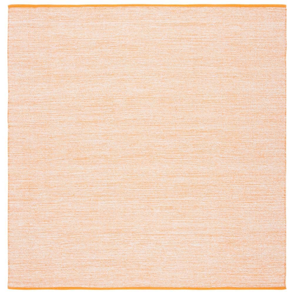 SAFAVIEH Montauk Orange 6 ft. x 6 ft. Solid Color Square Area Rug ...