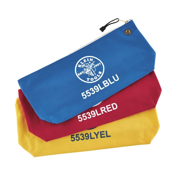 Klein Tools 5539BLU Canvas Zipper Bag, Blue