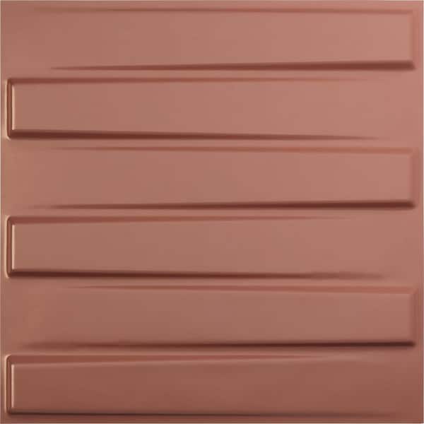 Ekena Millwork 19 5/8 in. x 19 5/8 in. Keyes EnduraWall Decorative 3D Wall Panel, Champagne Pink (Covers 2.67 Sq. Ft.)
