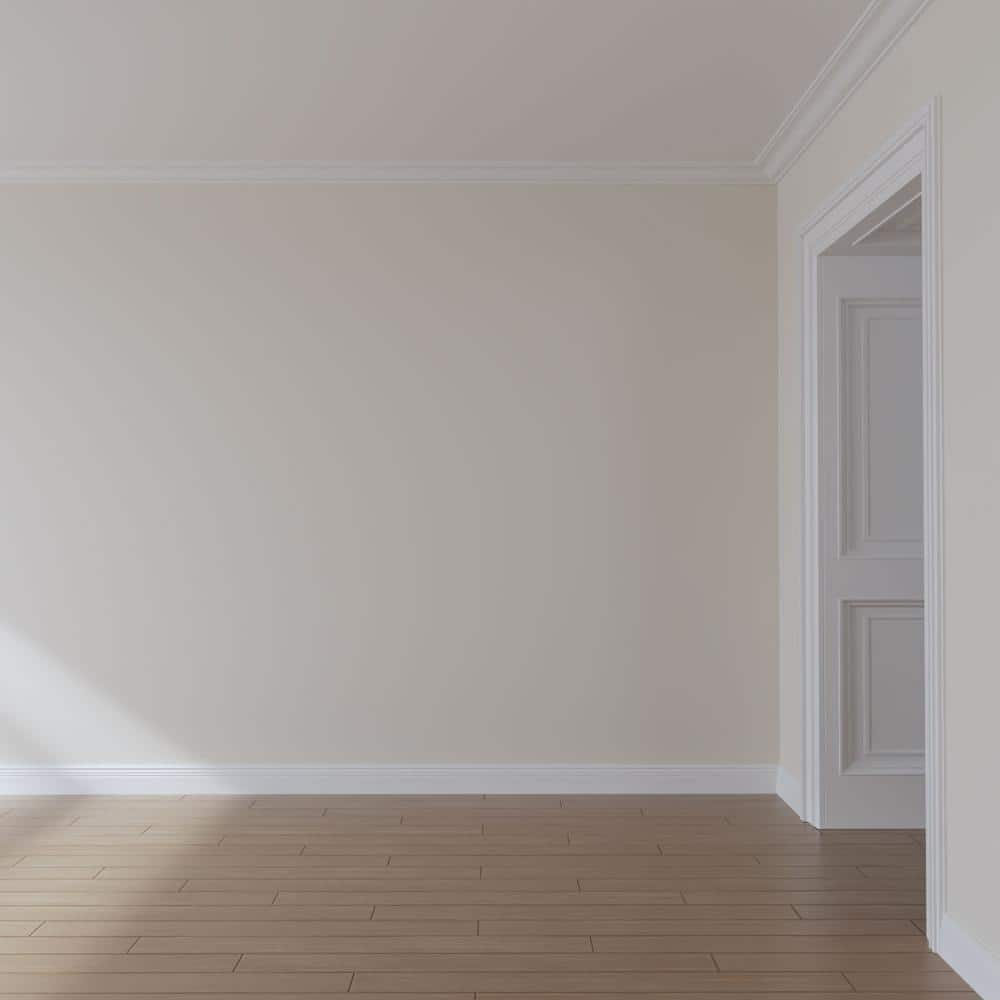Primed White Polyurethane Smooth Crown Moulding 94.5"
