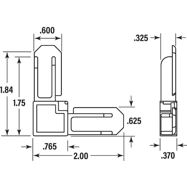 3/8 in. x 3/4 in. Bronze Plastic Screen Frame Corner