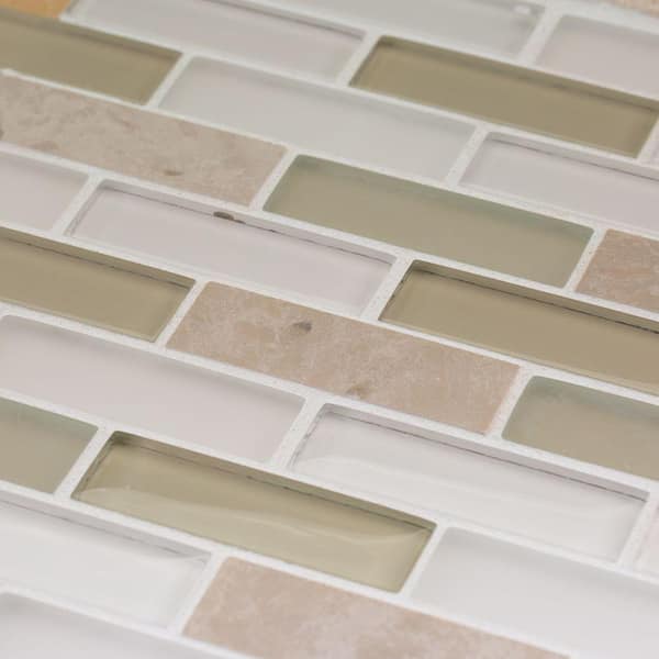 Jeffrey Court Lamport 12 in. x 12 in. x 8 mm Stone Marble Mosaic Wall Tile