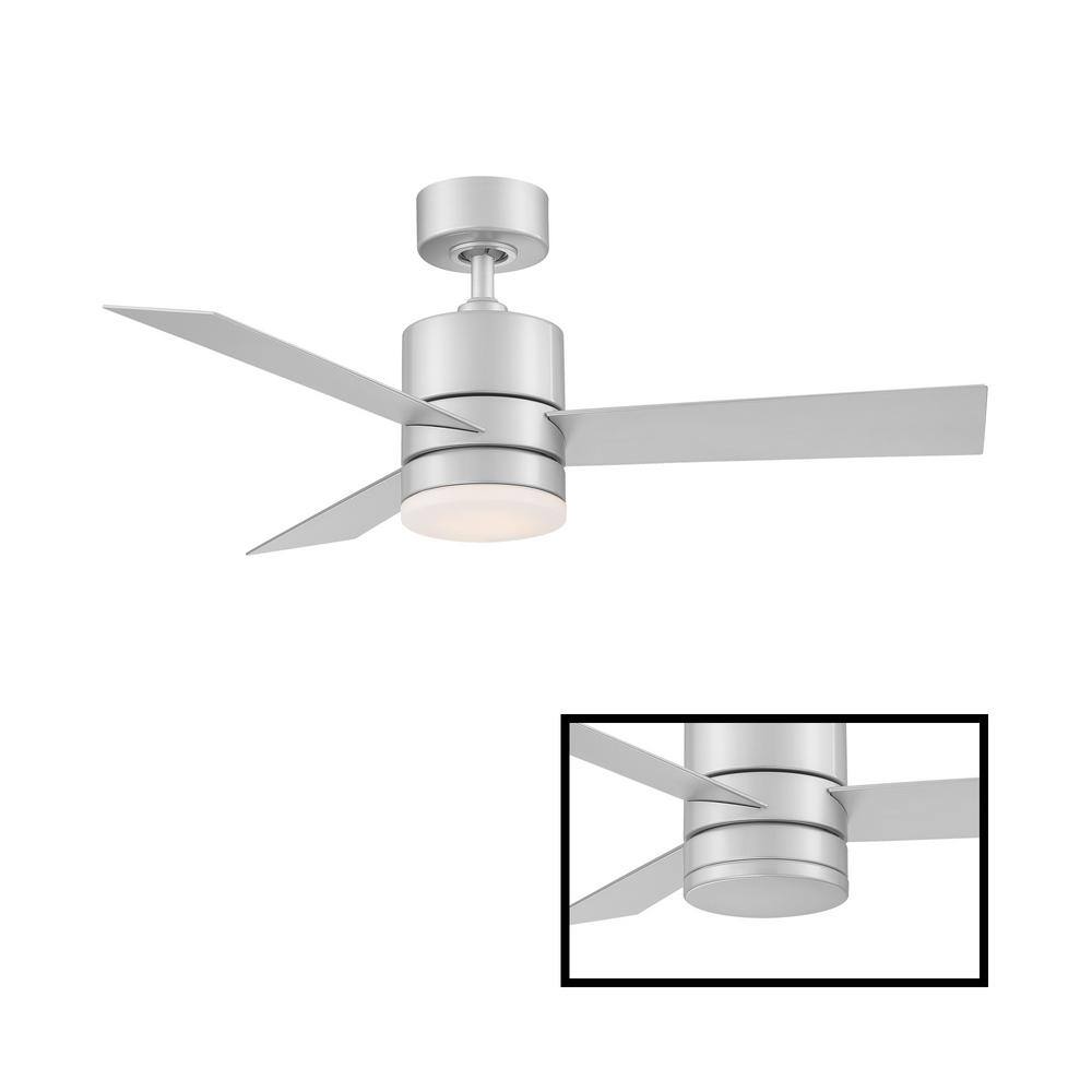 Titanium Silver 44" Smart Ceiling Fan with LED Light and Remote