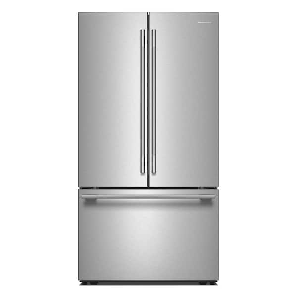 36 in. 31 cu. ft. Freestanding French Door Refrigerator in PrintShield Stainless with Interior Water and Ice