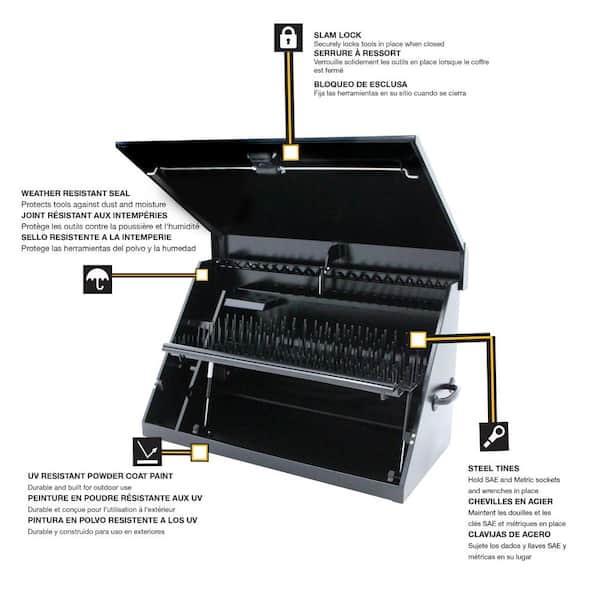 Montezuma 36 in. W x 17 in. D Portable Triangle White Powder Coat Top Tool Chest for Sockets, Wrenches and Screwdrivers