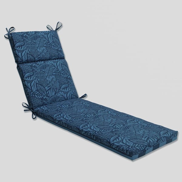Pillow Perfect Striped 21 x 28.5 Outdoor Chaise Lounge Cushion in Blue Maven