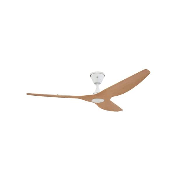 Big Ass Fans Haiku Coastal 60 in. Smart Outdoor Coastal Caramel/White Universal Mount Ceiling Fan with 2700K LED with Remote Plus App