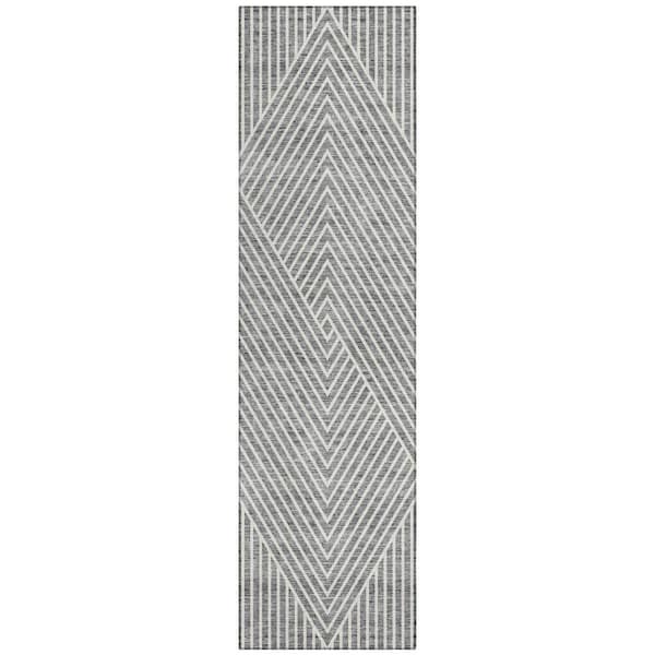 Chantille Machine Washable Indoor/Outdoor Abstract ACN937 Gray 2 ft. 3 in. x 7 ft. 6 in. Area Rug
