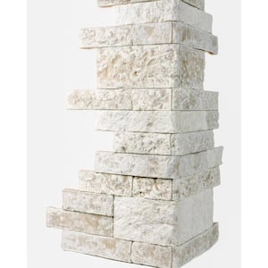 Birch Bluff White 2 - 4 in. x 4 - 10 in. Cement Standard Corner/Finished End Wall Tiles (7.25 sq. ft./case)