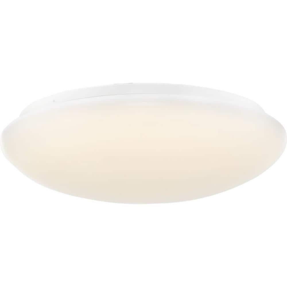 White Glass LED Flush Mount Light with Cloud Shade