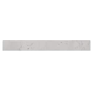 37 in. Cultured Marble Backsplash in Icy Stone