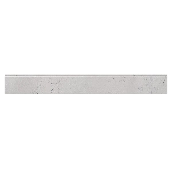 J COLLECTION 37 in. Cultured Marble Backsplash in Icy Stone