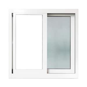 Teza 120 Series 36 in. W x 36 in. H Universal/Reversible Gloss White Aluminum Low-E Window