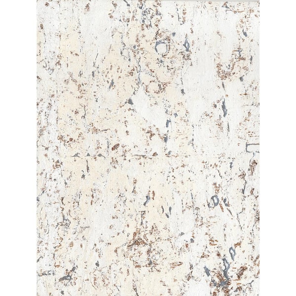 White Cork Wallpaper Matte, 36 in. x 24 ft.