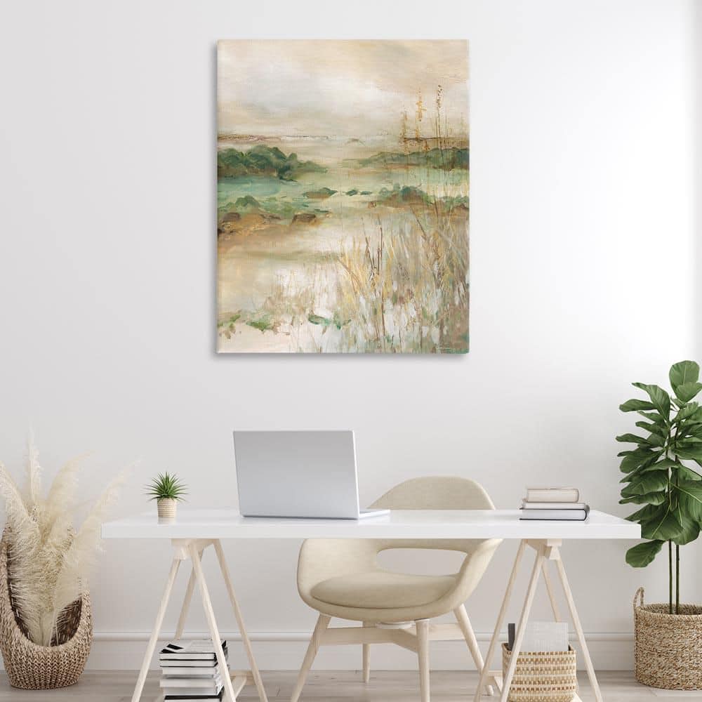Abstract Marshland Pond by Carol Robinson Unframed Nature Graphic Art Print 48 in. x 36 in. price history on PriceWatchPro