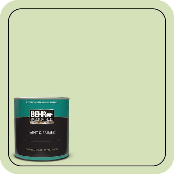 BEHR PREMIUM PLUS 1 qt. #MQ4-45 Spring Glow Semi-Gloss Enamel Exterior Paint & Primer