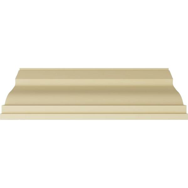 Ekena Millwork 12-5/8 in. x 10-5/8 in. x 94-1/2 in. Polyurethane Large Milton Smooth Crown Moulding