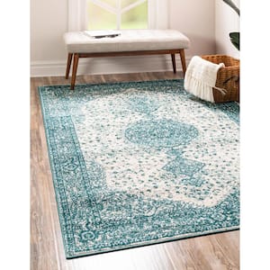 Bromley Midnight Turquoise 5' 1 x 8' 0 Area Rug