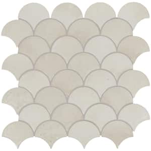 Miramo Pearl 13 in. x 13 in. Glazed Ceramic Fan Mosaic Tile (612 sq. ft./pallet)