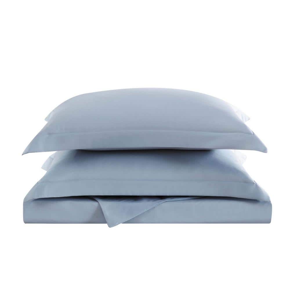 Light Blue Full/Queen Microfiber Duvet Cover Set